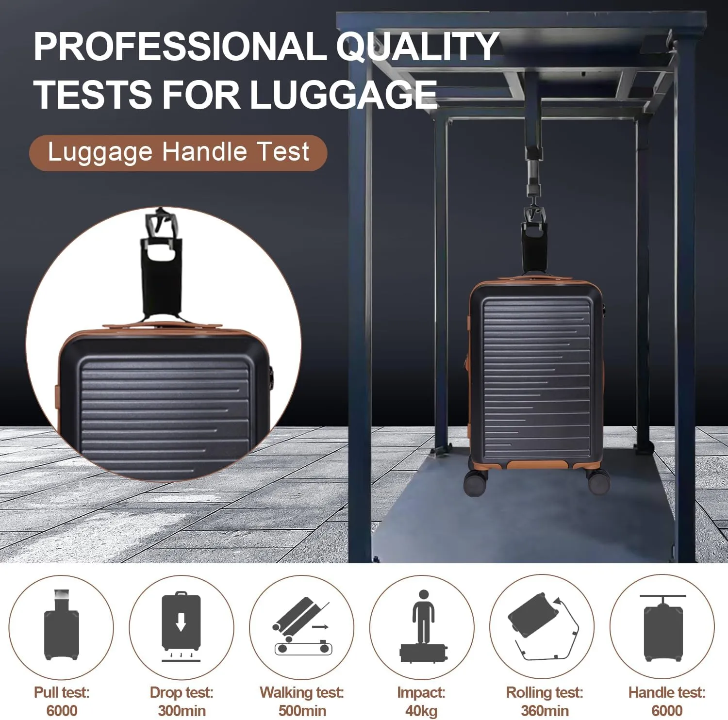 OUZZO 5 Piece Luggage Set with Spinner Wheels, Expandable Carry On Luggage, TSA Lock, PC Hardshell Suitcase Set 20/24/28 Inch for Travel, Business,Black