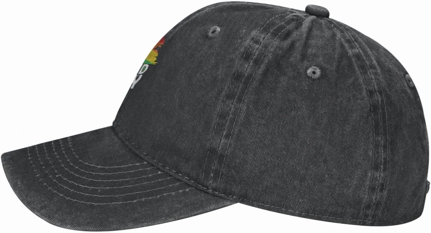 Pride Month LGBTQ Gay Pride Ally Pattern Baseball Cap,Denim Sun Hat, Dad Cap Trucker Hat for Outdoor Sports Black