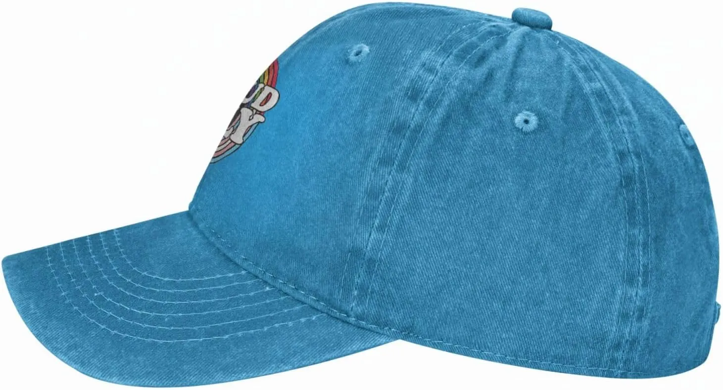 Pride Month LGBTQ Gay Pride Ally Pattern Baseball Cap,Denim Sun Hat, Dad Cap Trucker Hat for Outdoor Sports Black