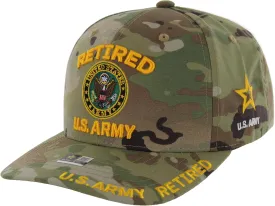 Retired US Army Veteran Hat Official Licensed Army Hat, Adjustable Baseball Cap for Men Tactical Hat