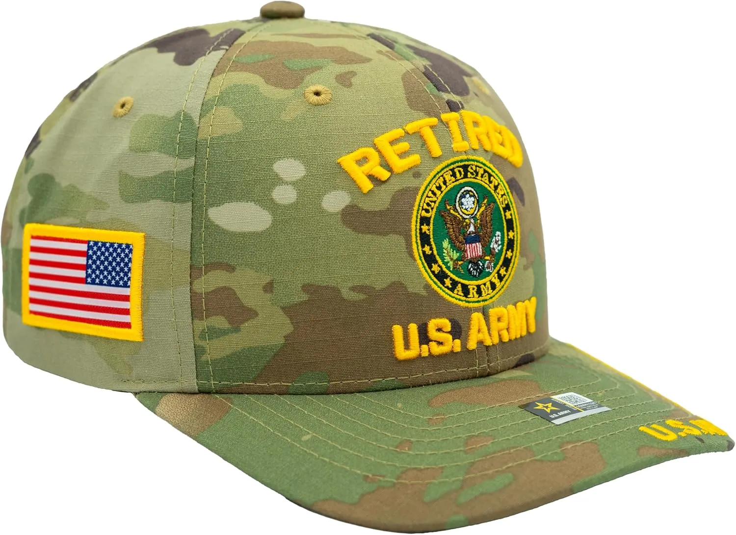 Retired US Army Veteran Hat Official Licensed Army Hat, Adjustable Baseball Cap for Men Tactical Hat