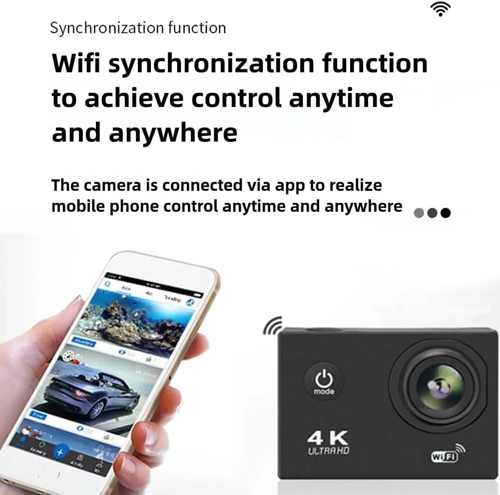Roamix Vision 4k Action Camera, Roamix Vision  4K, 2025 New 4k Sport Camera, DV HD Waterproof Outdoor, Outdoor Waterproof Sports, Record Every Moment of Life (Yellow,64G)