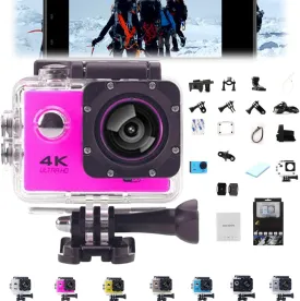 Roamix Vision 4k CameraRoamix Vision 4k Action Camera, Outdoor Waterproof Sports Camera, Record Every Moment of Life (Pink,64 GB)