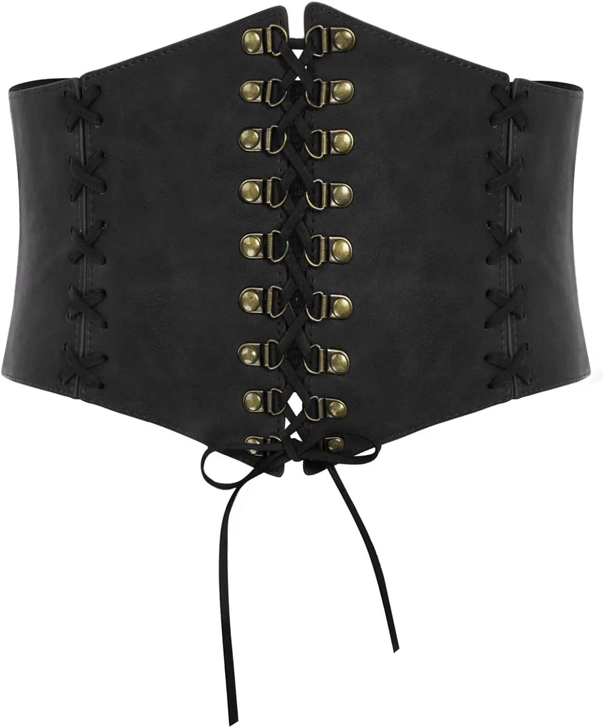 Scarlet Darkness Women Wide Belt Elastic Waist Belt Lace-up Corset Belts for Dress