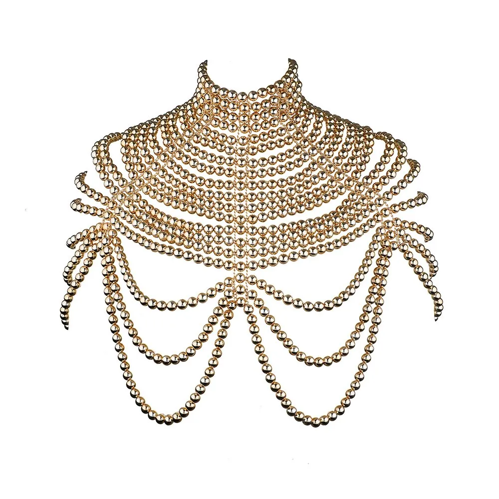 Sexy Golden Pearl Adjustable Size Body Chains