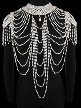 Sexy Wedding Dress Pearls Body Jewelry