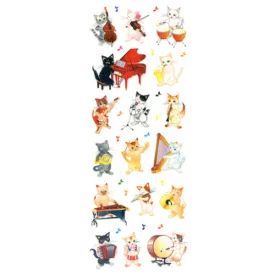 Sparkle Stickers - Cat Orchestra