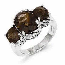 Sterling Silver 4.88Smokey Quartz Ring