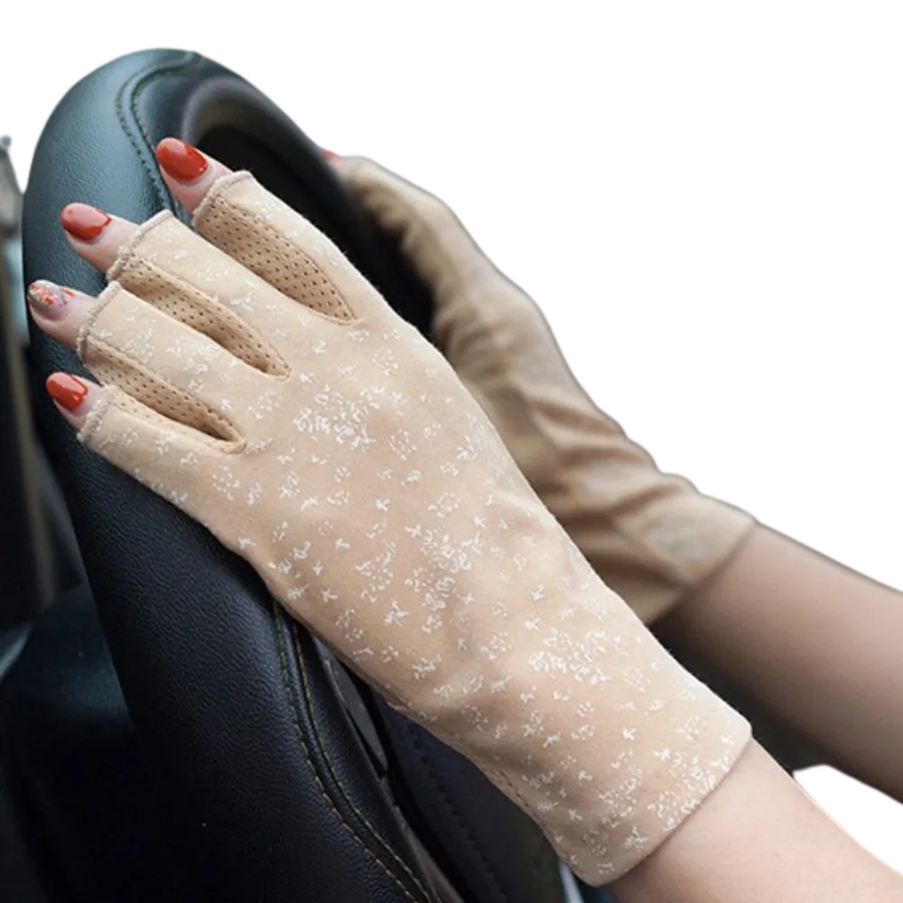Stylish UV-Protective Cotton Gloves