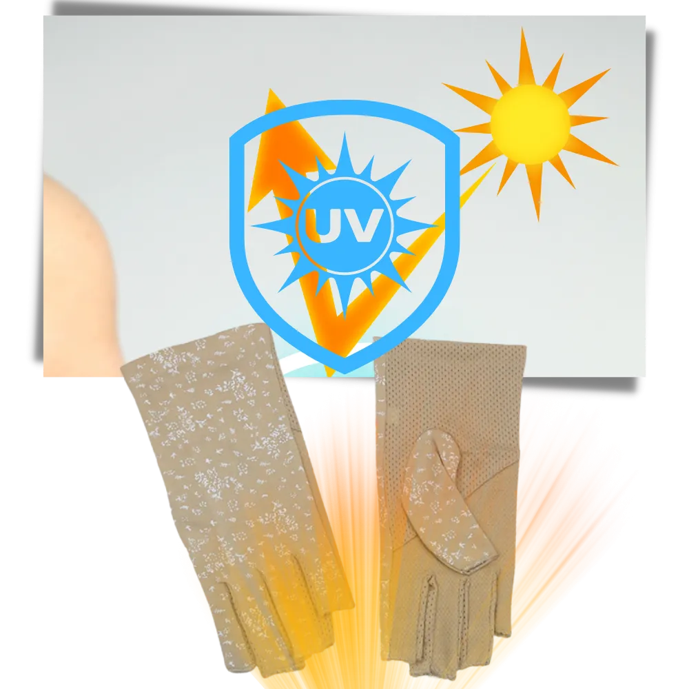 Stylish UV-Protective Cotton Gloves