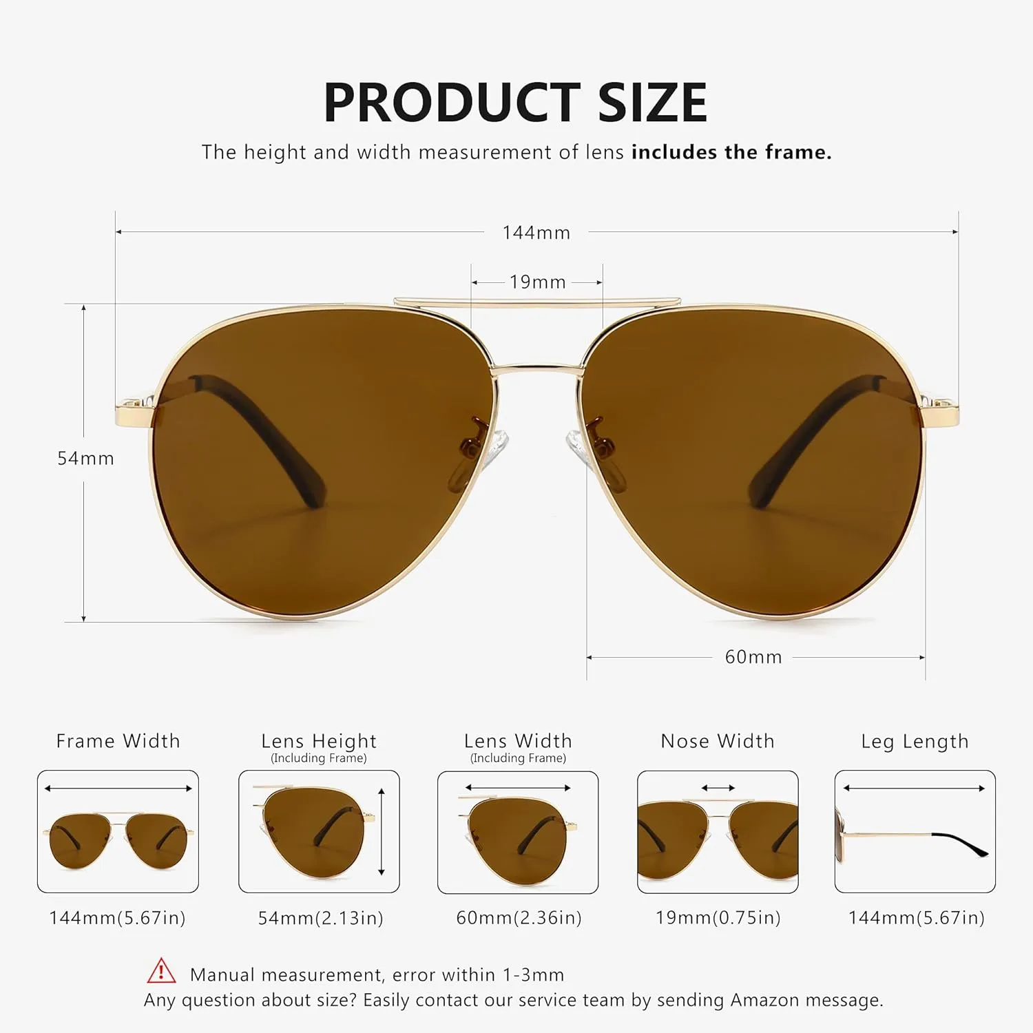 SUNGAIT Women's Lightweight Oversized Aviator Sunglasses - Mirrored Polarized Lens