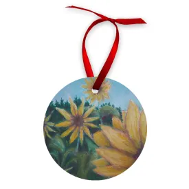 Sunny Flower ~ Wood Ornament