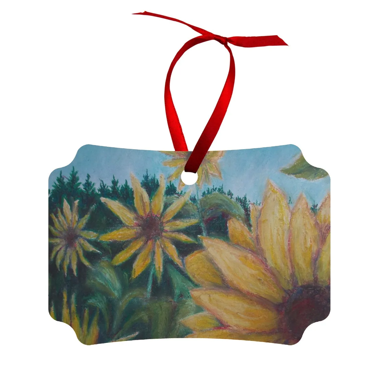 Sunny Flower ~ Wood Ornament