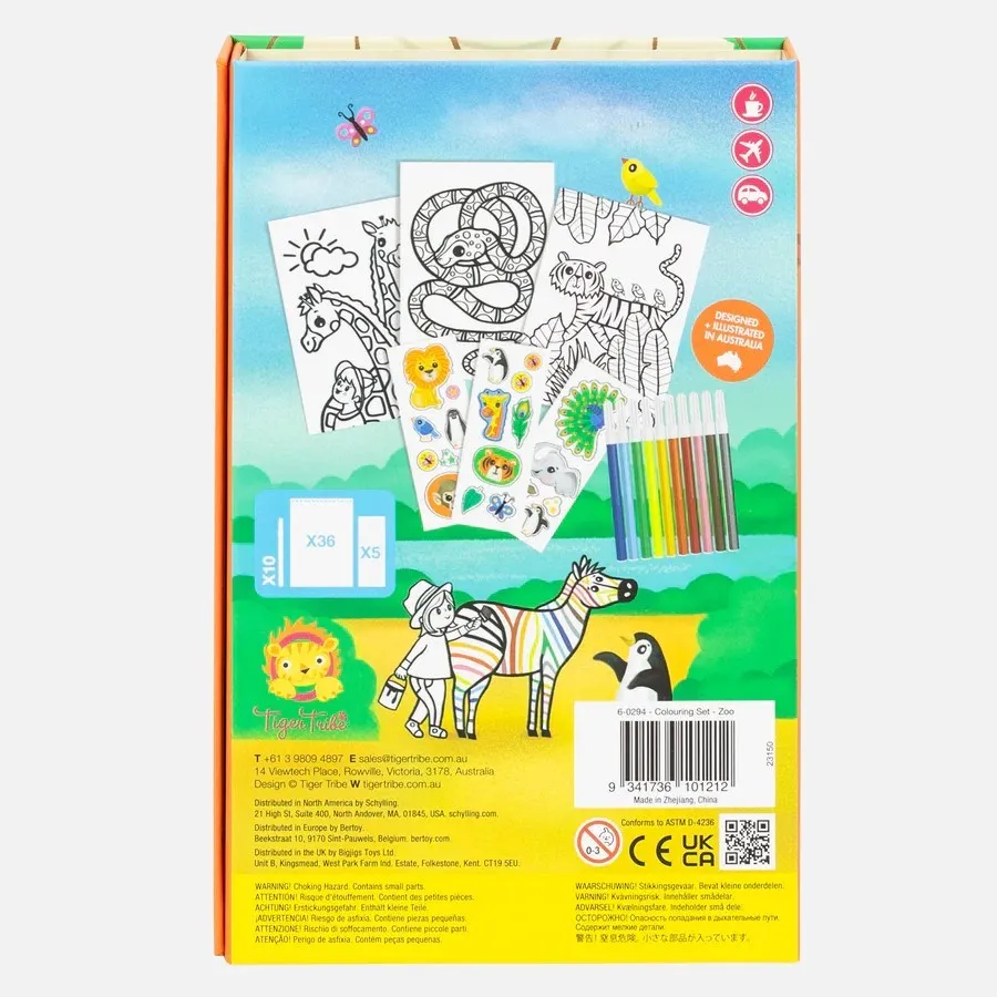 Tiger Tribe: Colouring Set Zoo