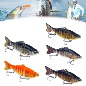 Upgraded Robotic Fishing Lure, 2025 New 3D Swimming Bait for Freshwater & Saltwater, Fishing Gear Attracts Fishing Lures Walleye Trout Bass (5PCA)