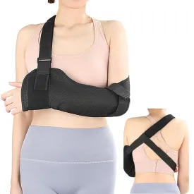 Upriver Arm Sling Shoulder Immobilizer with Waist Strap, Breathable Shoulder Sling for Torn Rotator Cuff Shoulder Injury, Shoulder Support for Wrist Elbow Surgery, Men and Women