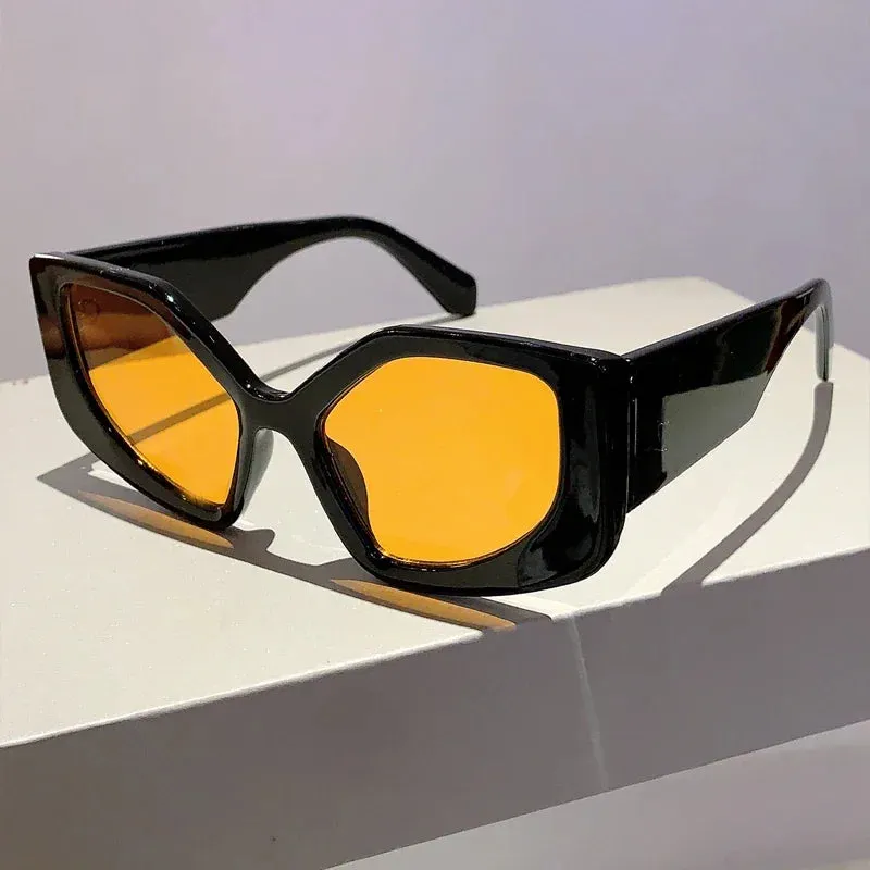 VAIGE Vibrant Multi-Gradient Polygon Sunglasses - Colorful UV400 Shades
