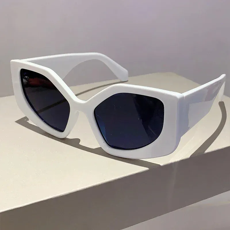 VAIGE Vibrant Multi-Gradient Polygon Sunglasses - Colorful UV400 Shades