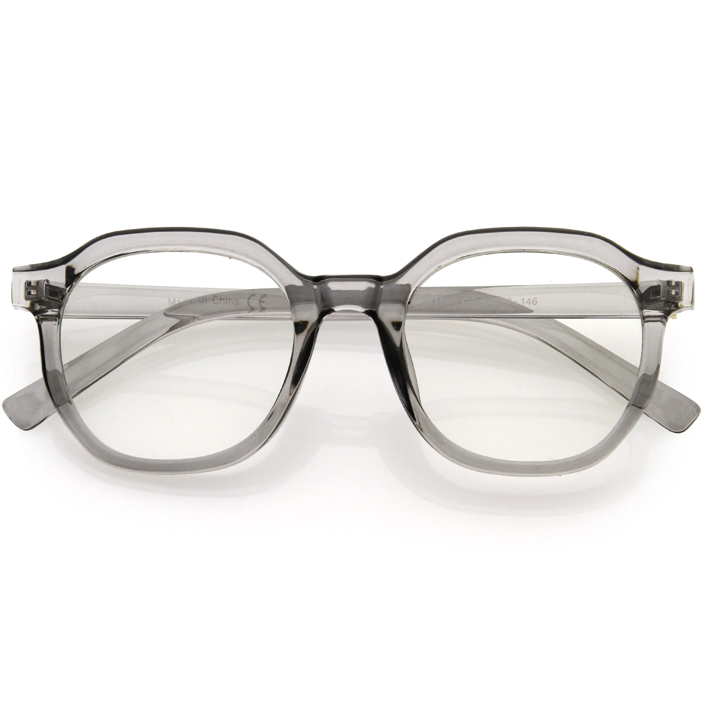 Vintage Inspired Blue Light Blocking Clear Lens P3 Horn Rimmed Glasses D088
