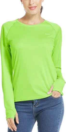 Willit Women's UPF 50  Sun Protection Shirt Long Sleeve SPF UV Shirt Rash Guard Swim Hiking Fishing Tops Lightweight
