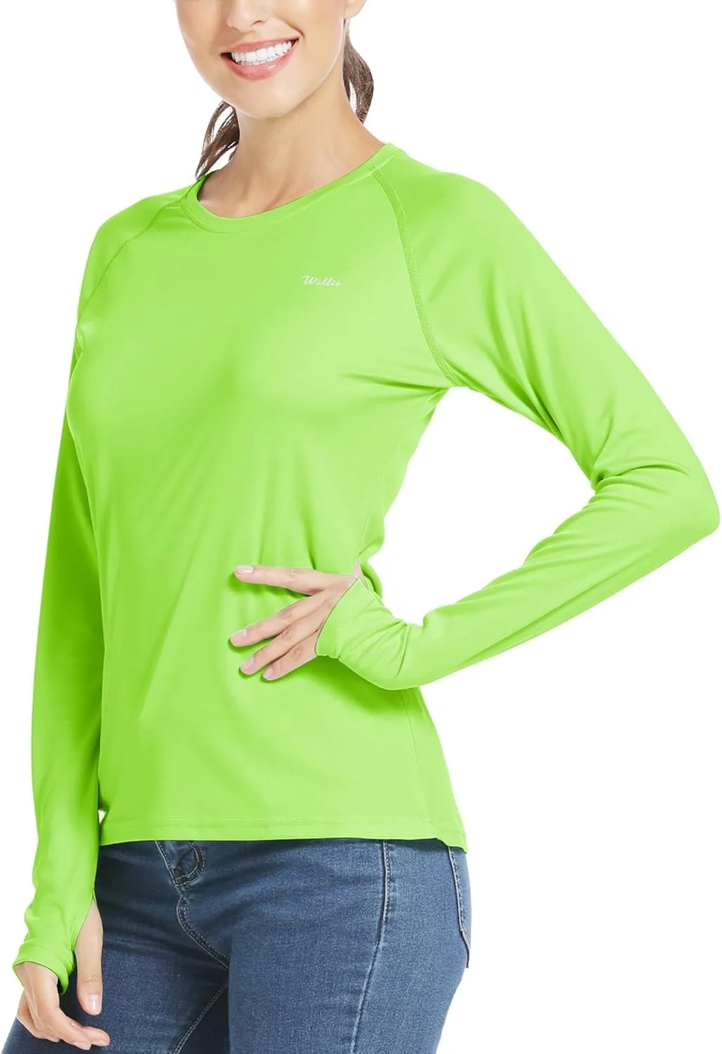 Willit Women's UPF 50  Sun Protection Shirt Long Sleeve SPF UV Shirt Rash Guard Swim Hiking Fishing Tops Lightweight