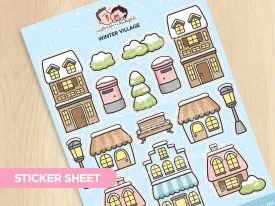 Winter Village Sticker Sheet