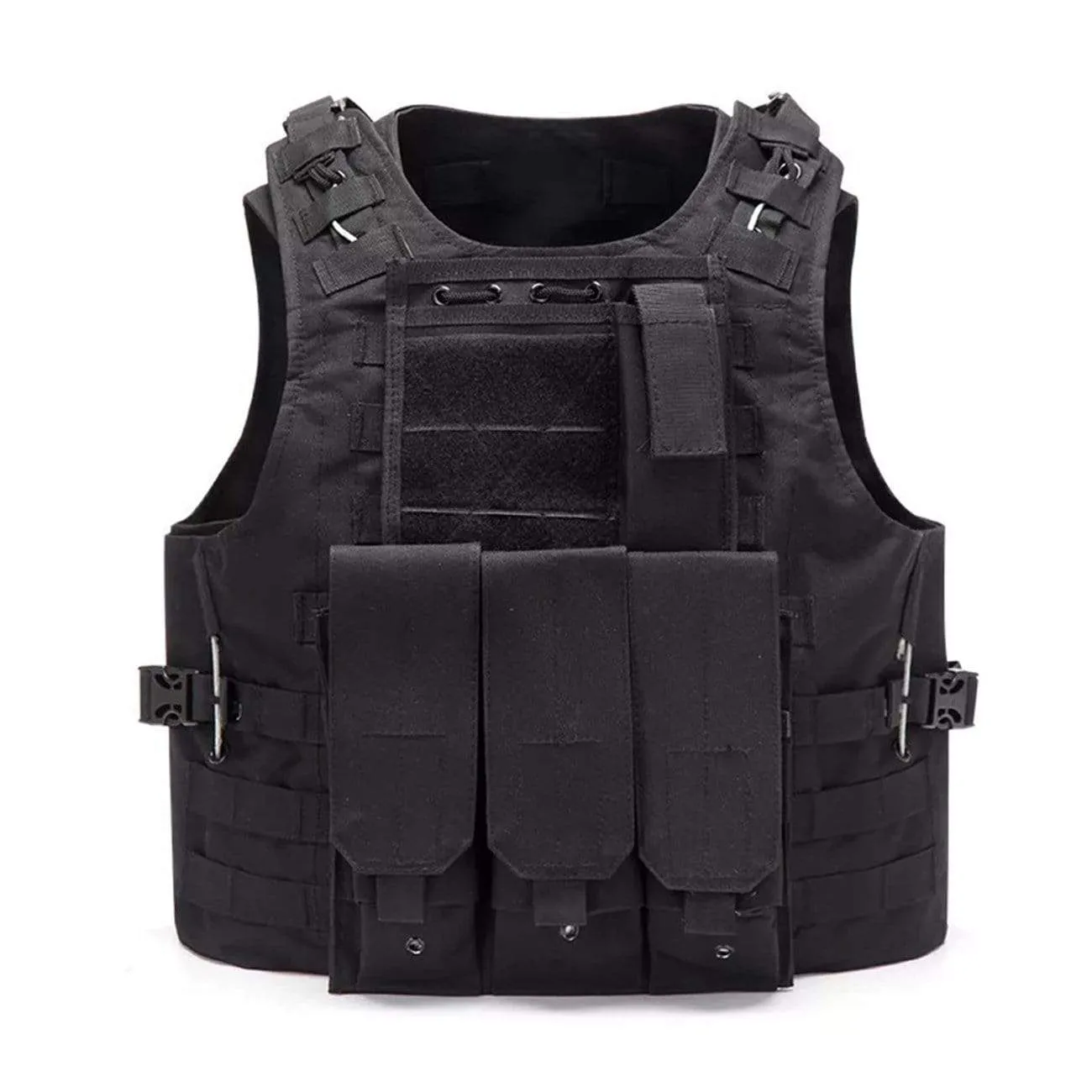 WLS Buckle Tape Belts Multi Pockets Vest