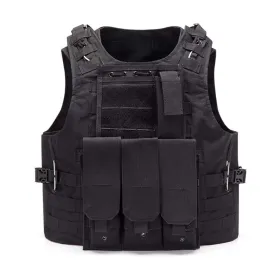 WLS Buckle Tape Belts Multi Pockets Vest