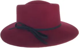 Wrangler Womens Boater Wool Felt Fedora Music Festival Hat