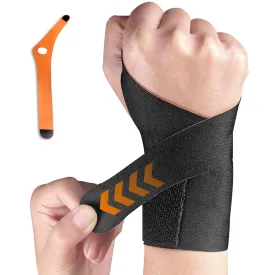 YUNYILAN Wrist Brace Wrist Wraps for Carpal Tunnel Ulnar Wrist Brace Ultra-Thin Elastic for Tear, Compression Strap Wrist Support Pain Relief Adjustable, Breathable for Men and Women (Black-Right)